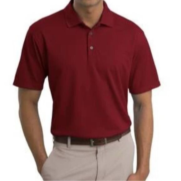 Nike Other - Nike Golf tech dri-fit UV sport polo shirt maroon L